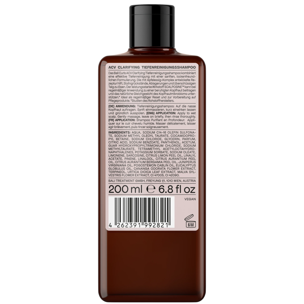 Bali Curls Apfelessig Klärendes Shampoo 200ml