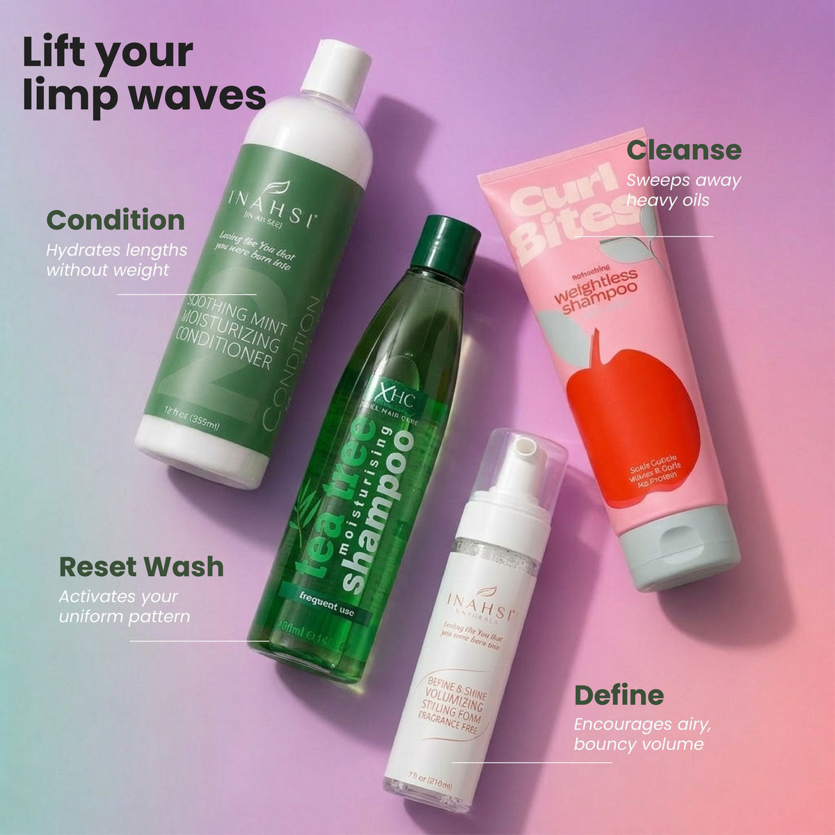 CurlyNest Starter Kit for Wavy Hair 2A-2B - Weightless Volume