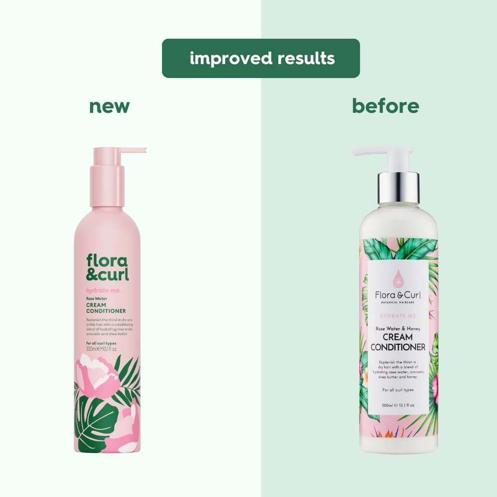 Flora & Curl Hydrate Me Rosenwasser Creme Conditioner 300ml