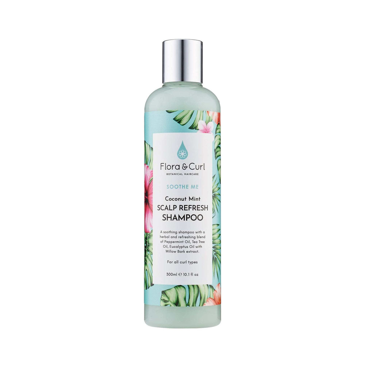 Flora & Curl Soothe Me Kokosnuss Minze Kopfhaut-Erfrischungs-Shampoo 300ml