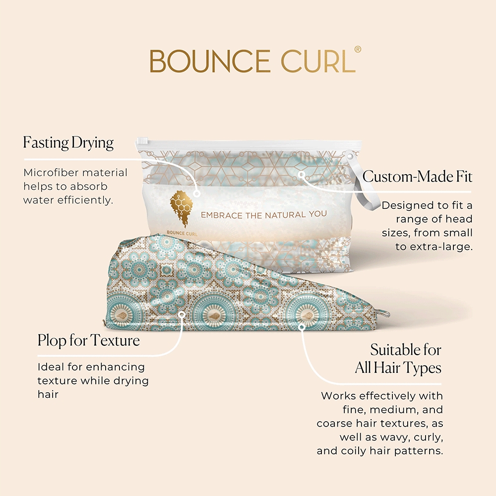 Bounce Curl Satin Microfiber Turban