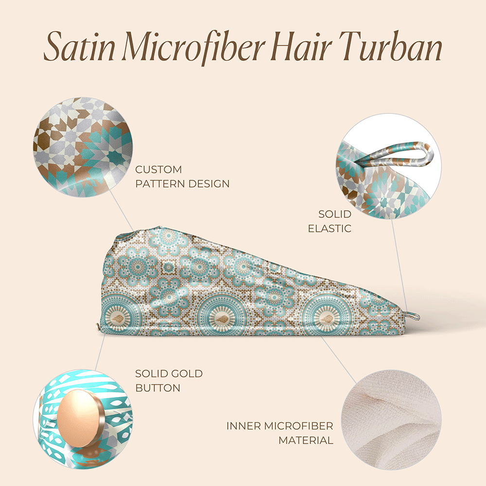 Bounce Curl Satin Microfiber Turban