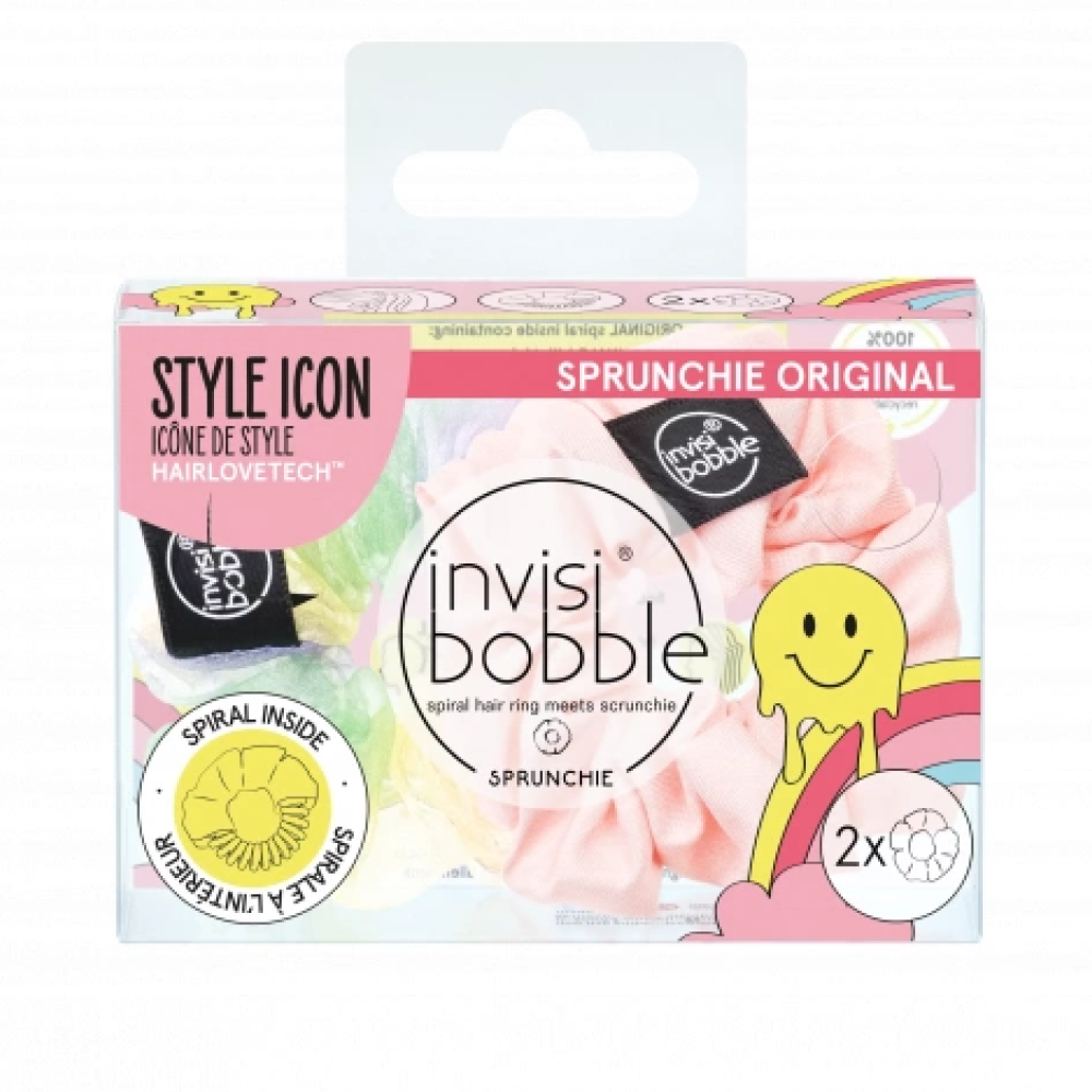 Invisibobble Sprunchie Duo Retro Dreamin Hue-Man Love