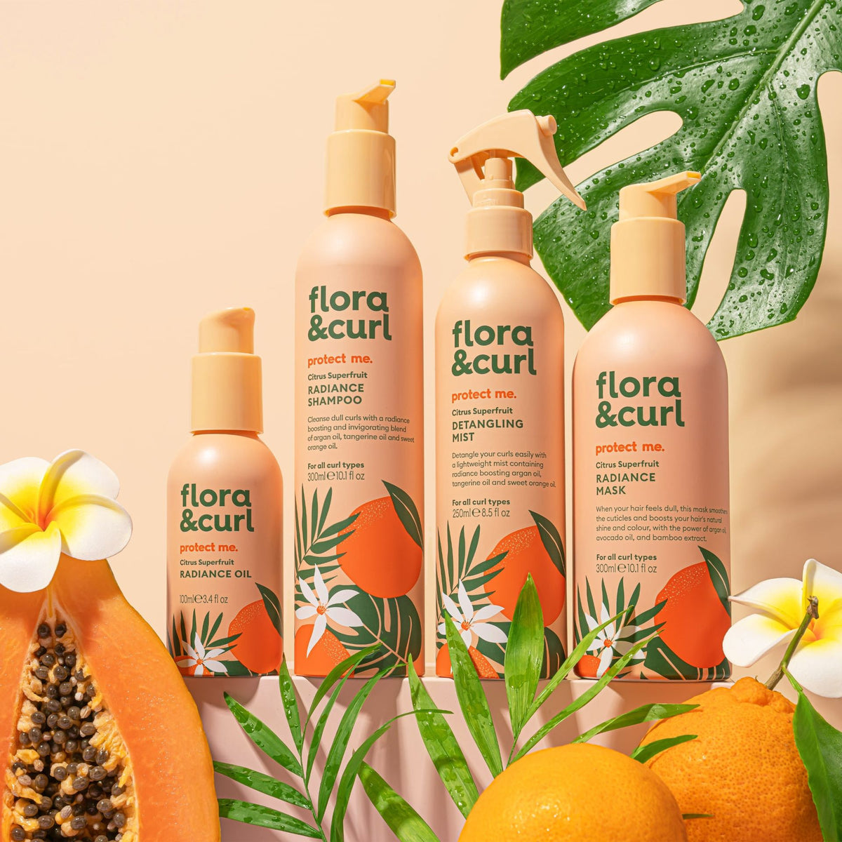 Flora & Curl Protect Me Citrus Superfruit Radiance Mask 300ml