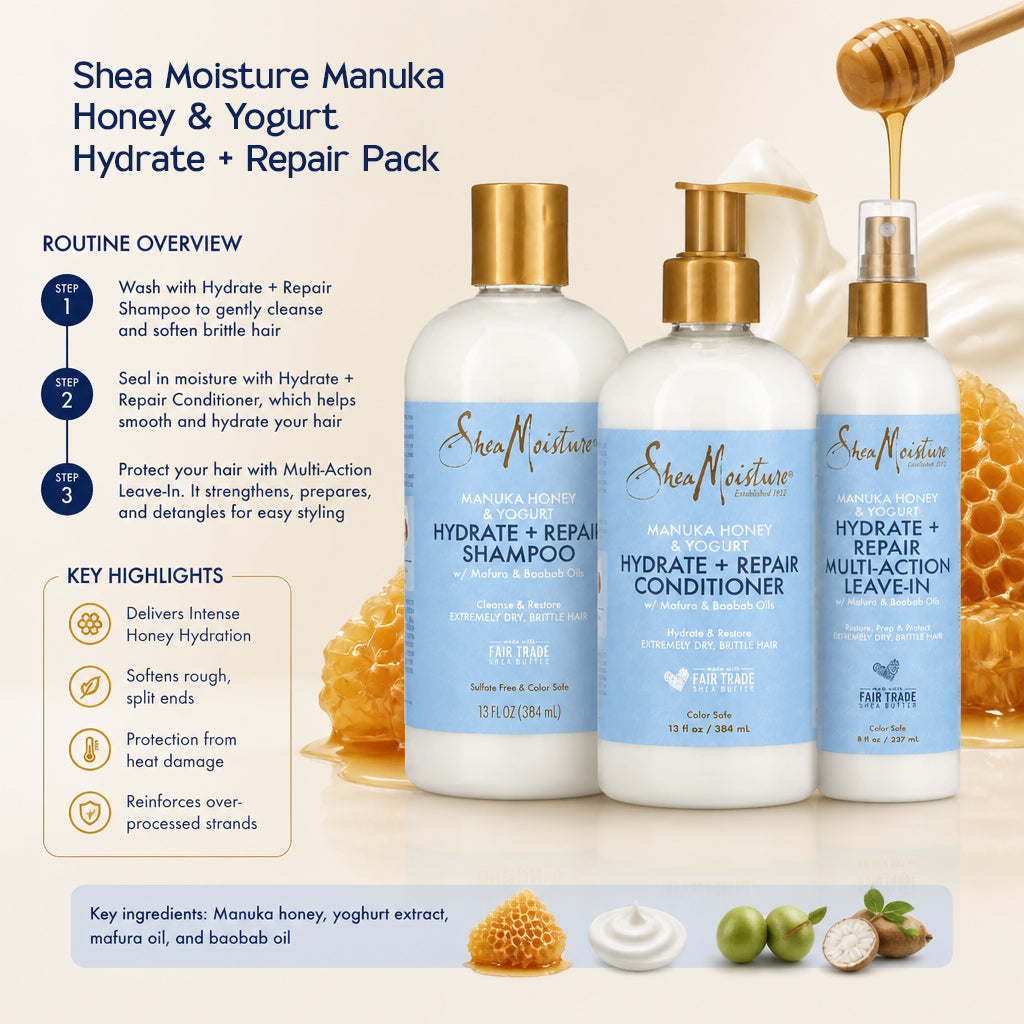 Shea Moisture Manuka Honig & Joghurt Hydrate + Repair Pack