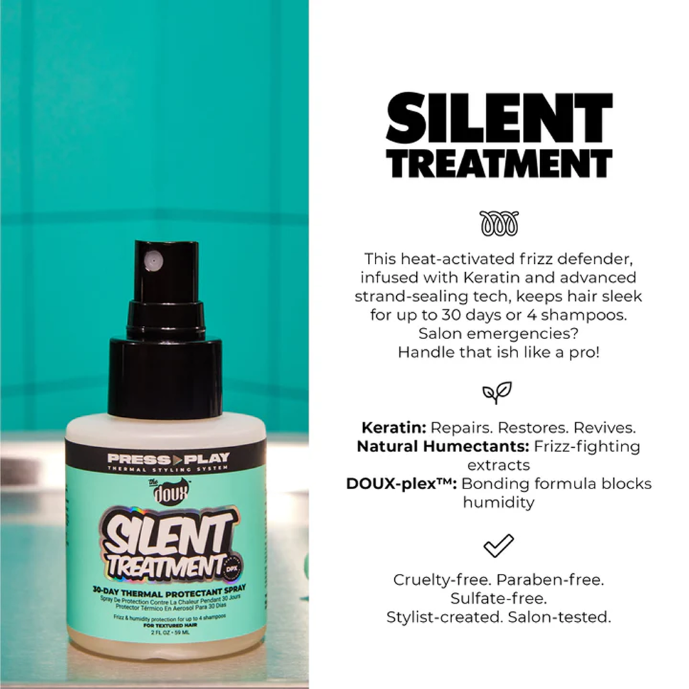 The Doux Press Play Silent Treatment 30 Day Anti-Humidity Treatment 59ml