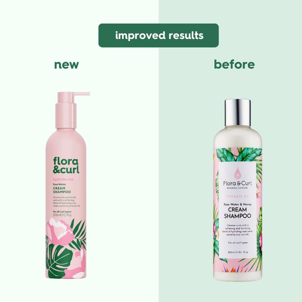 Flora & Curl Hydrate Me Rose Water Cream Shampoo 300ml