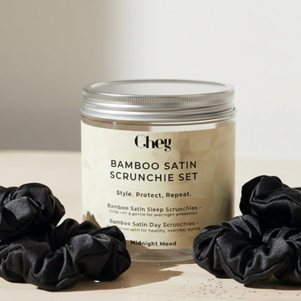 Chey Haircare Bambus-Satin-Scrunchie-Set