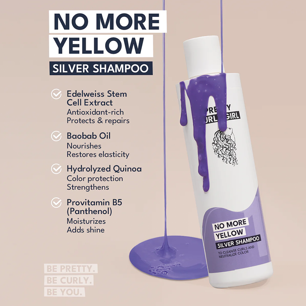 Pretty Curly Girl No More Yellow Silbershampoo