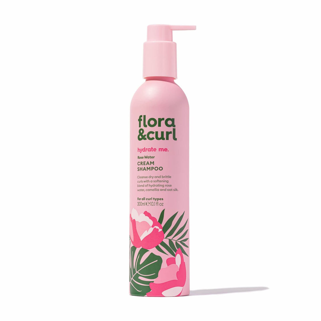Flora &amp; Curl Hydrate Me Rose Water Cream Shampoo 300ml