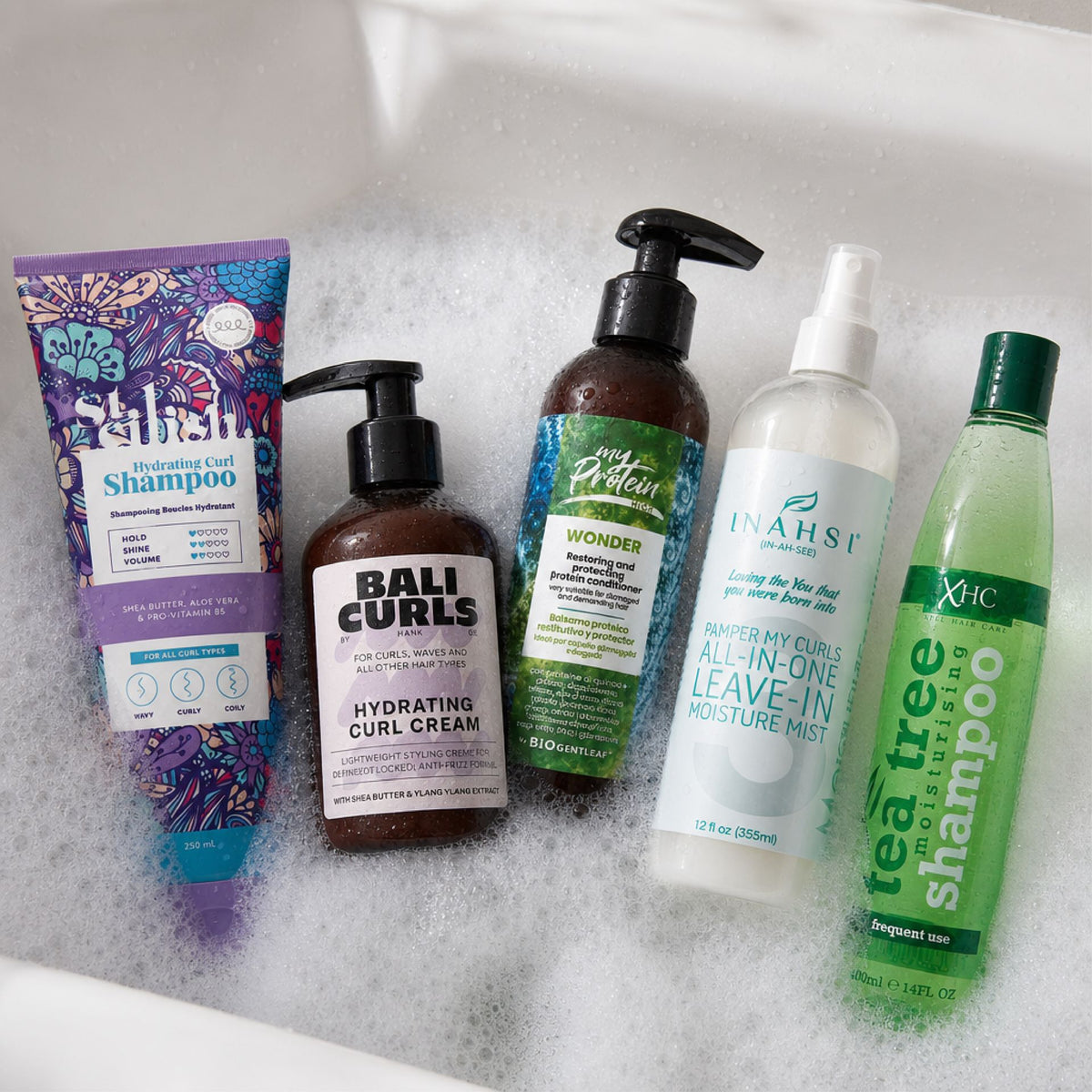 CurlyNest Starter Kit für welliges, lockiges Haar 2C-3A - Angleichung der Haarstruktur