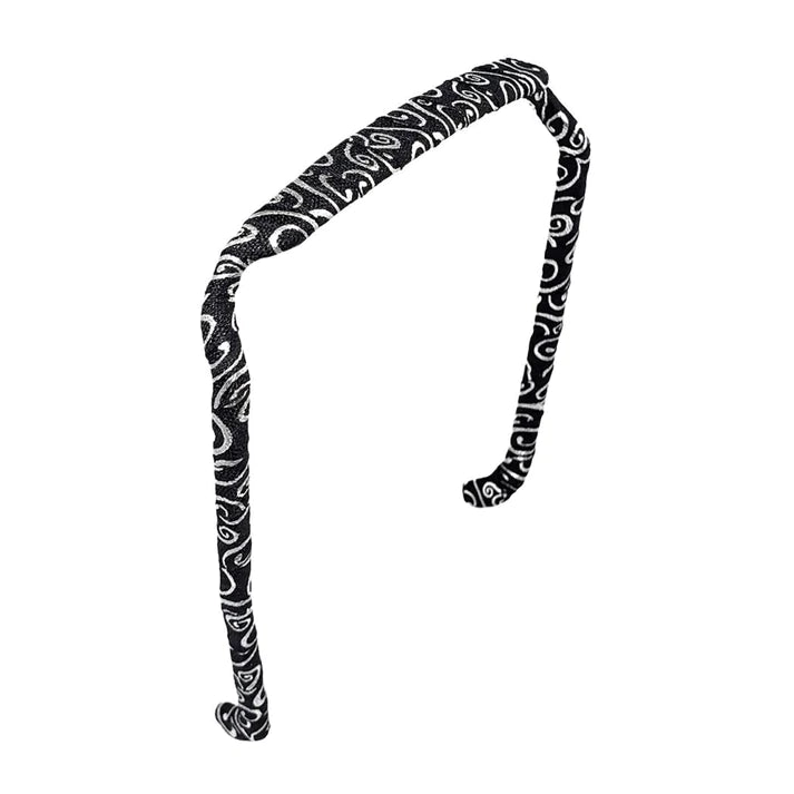 Zazzy Bandz Swirls of Silver on Black