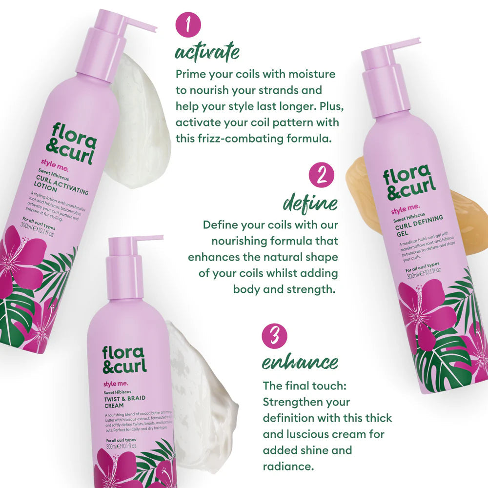 Flora &amp; Curl The Coily Hair Styling Kit