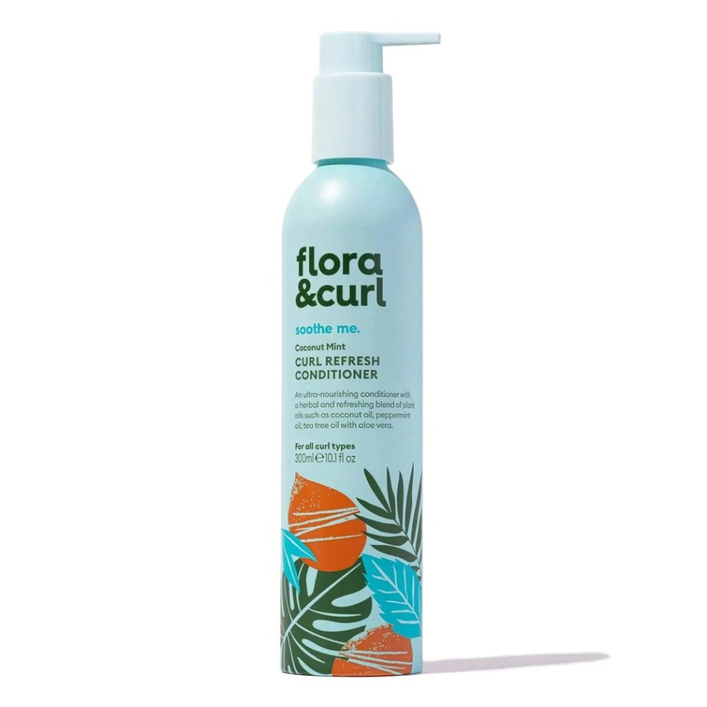 Flora &amp; Curl Coconut Mint Refresh Scalp Cleansing Duo