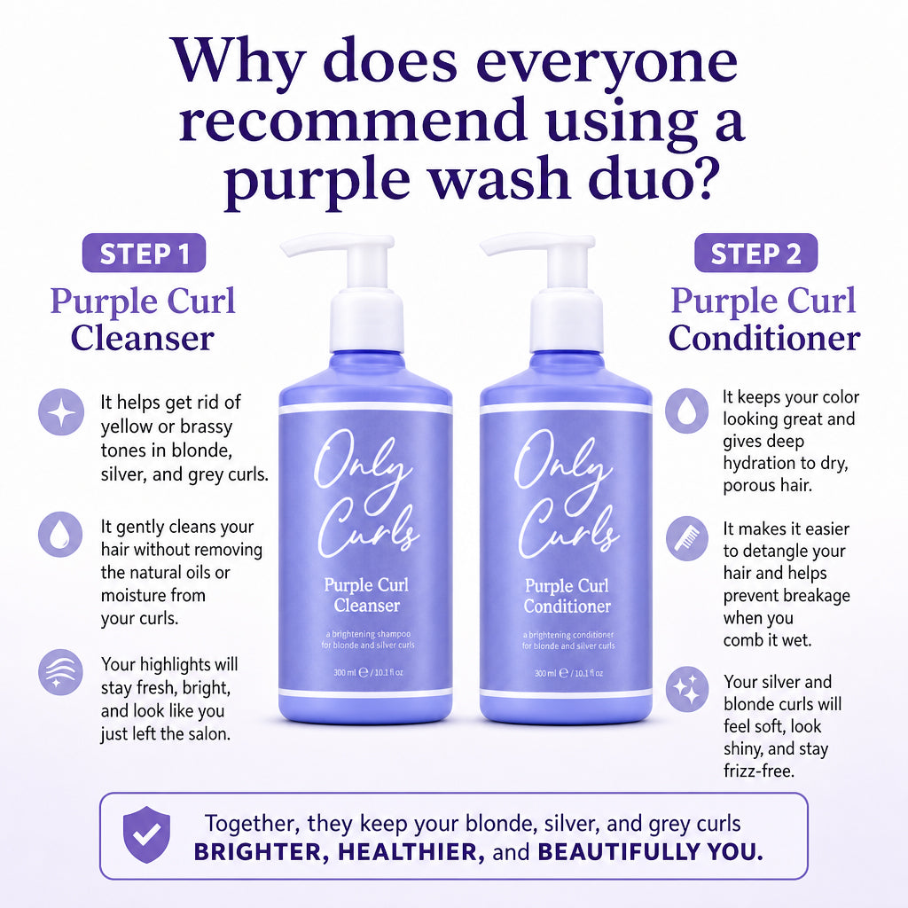 Only Curls Purple Curl Cleansing Duo – Für blonde und silberne Locken
