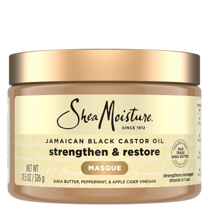 Shea Moisture Jamaican Black Castor Oil Stärkende &amp; Aufbauende Behandlungsmaske 340g
