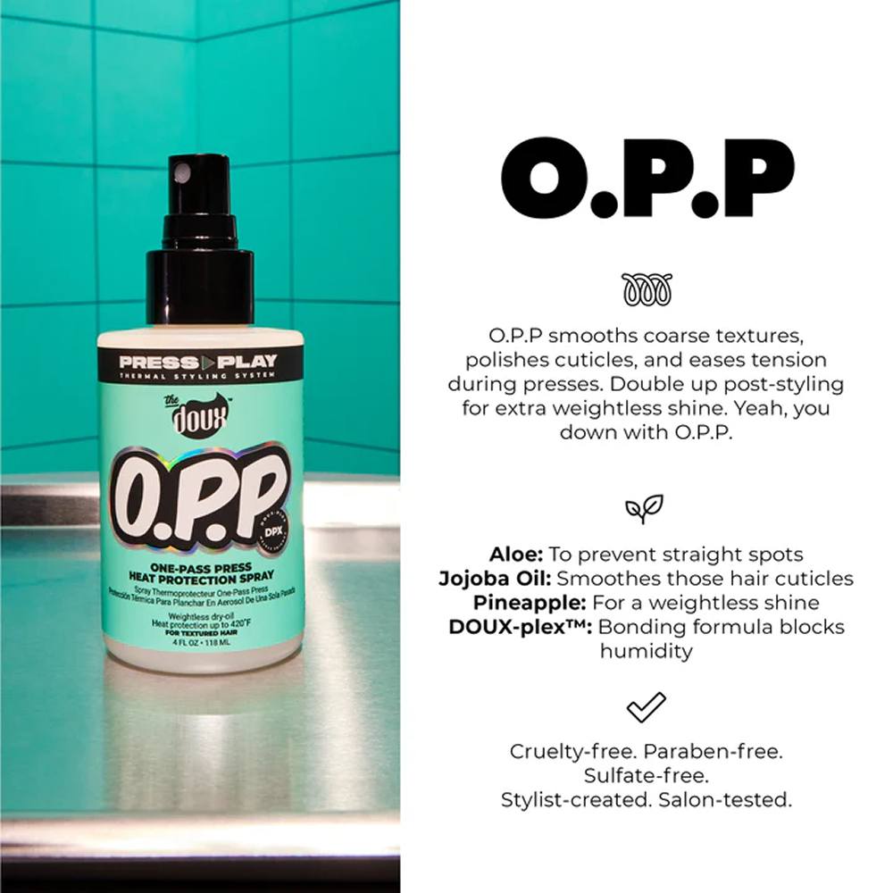 The Doux Press Play O.P.P. One Pass Hitzeschutzspray 118ml
