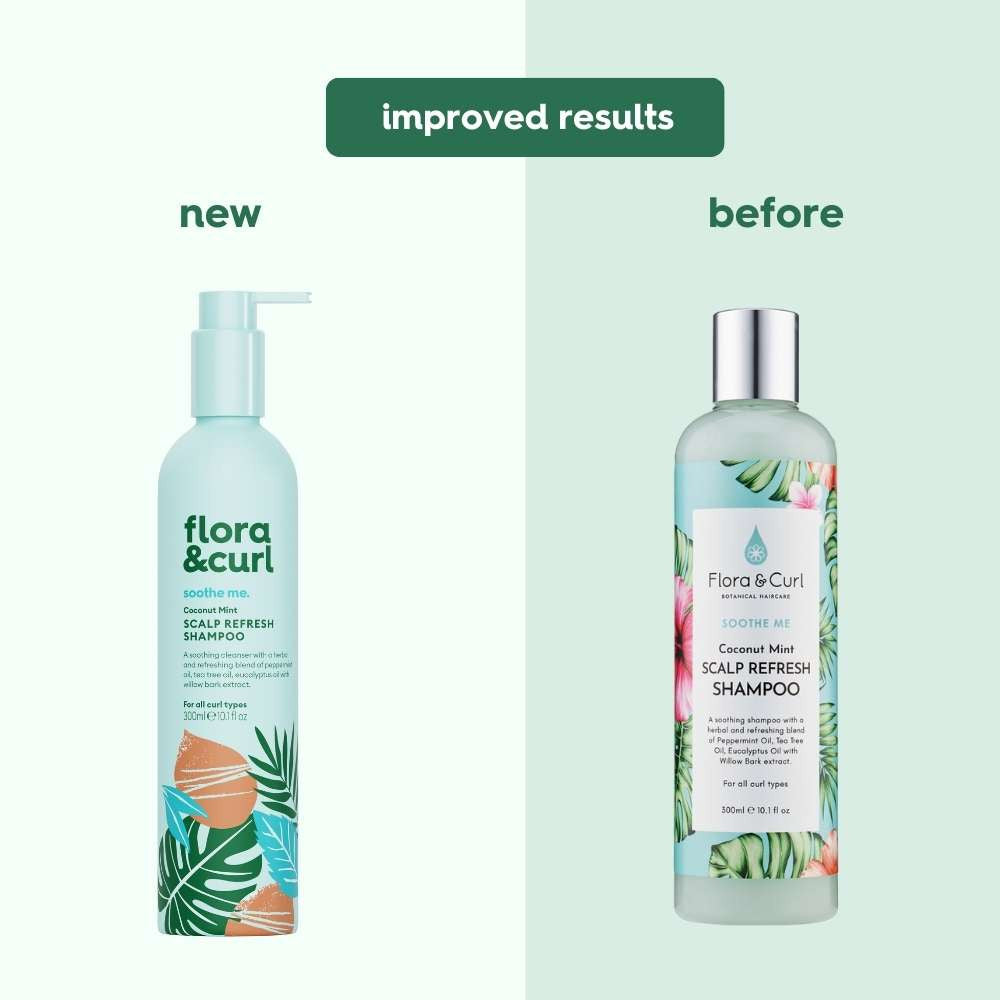 Flora &amp; Curl Soothe Me Kokosnuss Minze Kopfhaut-Erfrischungs-Shampoo 300ml
