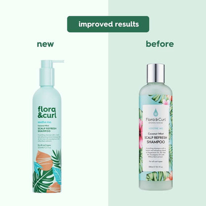 Flora &amp; Curl Soothe Me Kokosnuss Minze Kopfhaut-Erfrischungs-Shampoo 300ml