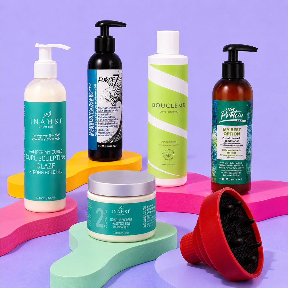 CurlyNest Pro Kit für lockiges Haar 3C-4A – Feuchtigkeitsisolierung