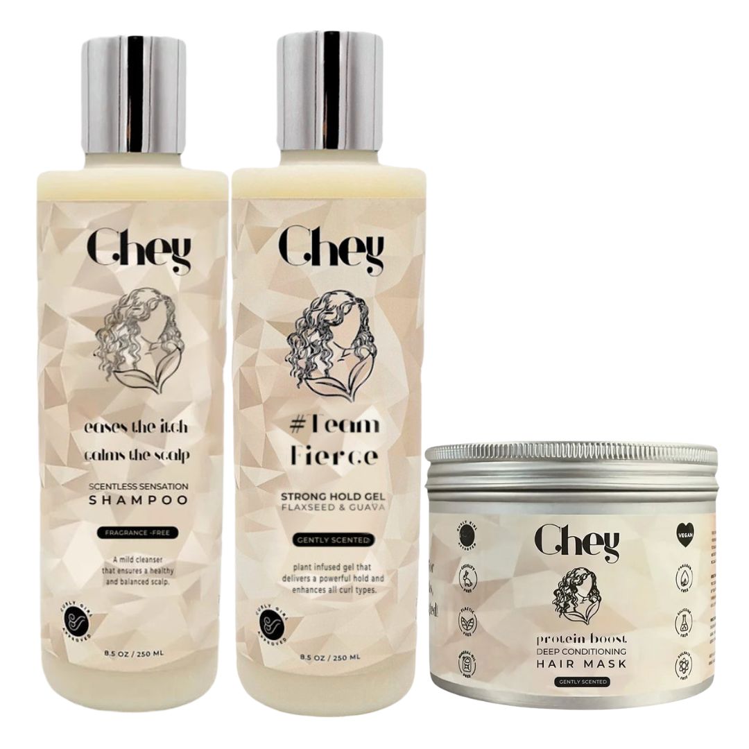 Chey Haircare Balanced Routine Trio.