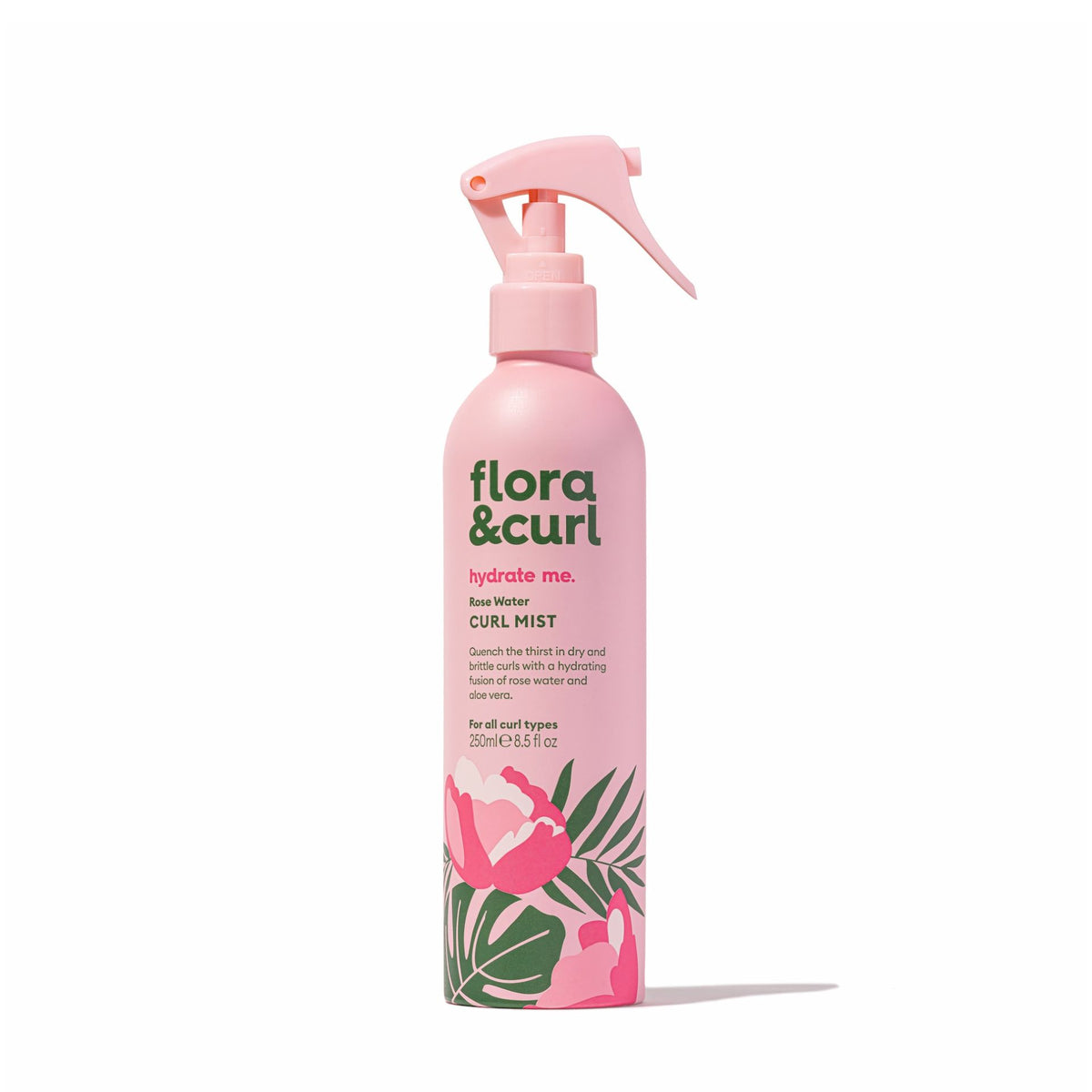 Flora &amp; Curl Hydrate Me Rosenwasser Locken-Nebel 250ml
